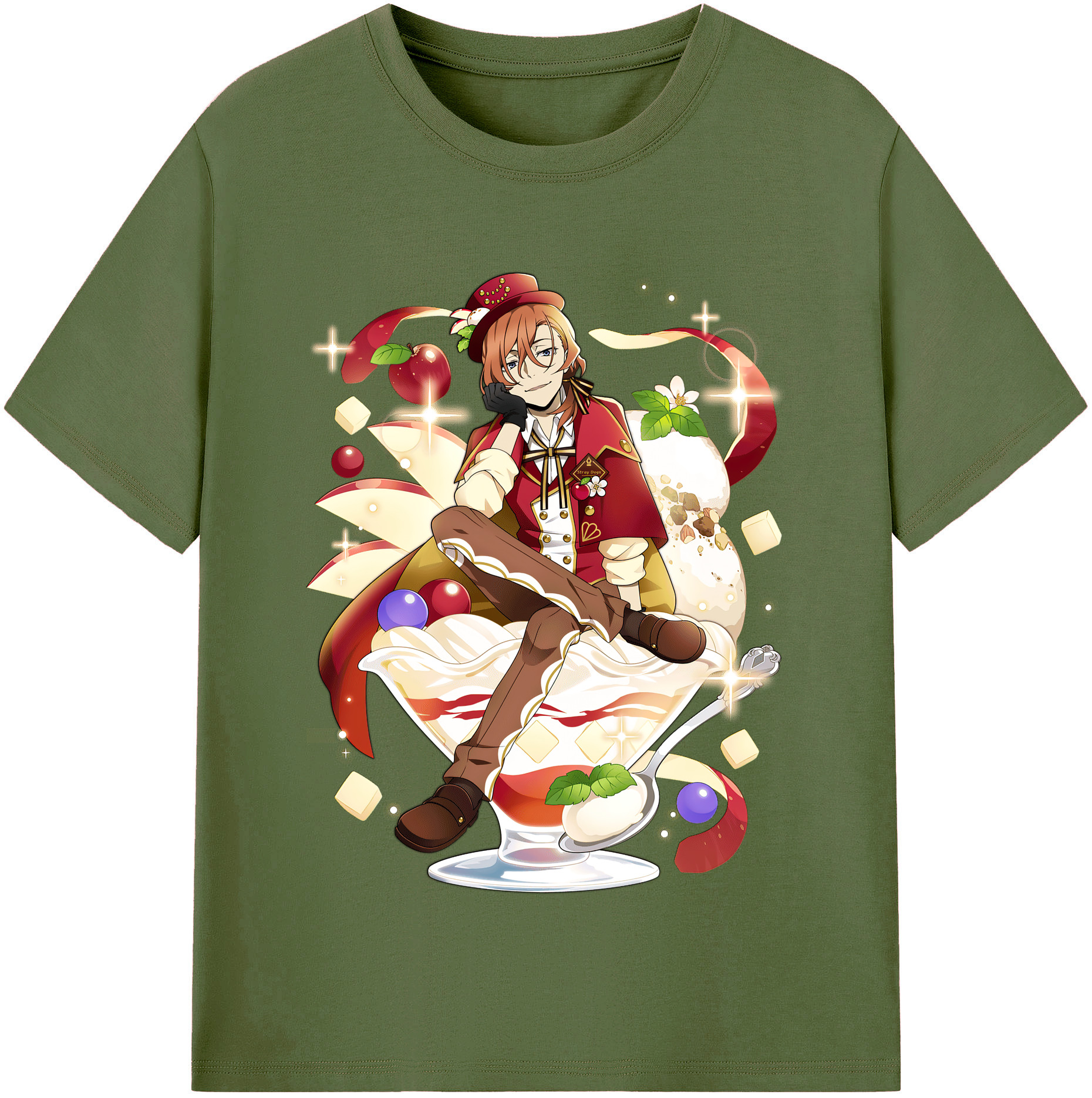 （画像用） 文豪ストレイドッグス Bungo Stray Dogs 綿100％半袖Tシャツ（フロントプリント）